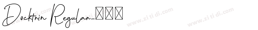 Docktrin Regular字体转换
